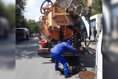 Sumqayıtda kanalizasiya quyuları təmizlənib