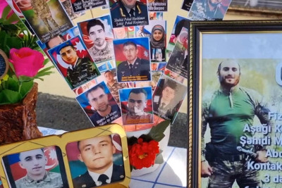 İki şəhidin xatirəsinə tikilən bulağın açılışı olub