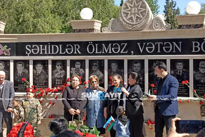 Şəhidlərin xatirəsinə inşa olunmuş memorial kompleksin açılışı olub