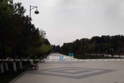 Nəsimi parkı işıqlandırılıb