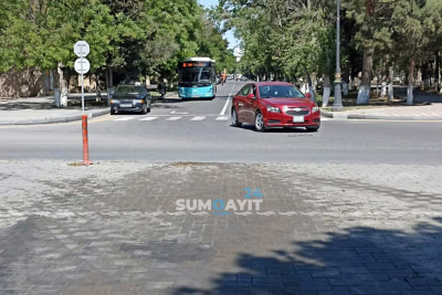 Sumqayıtın bu küçəsində tez-tez yol qəzaları olur