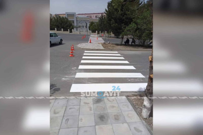 Sumqayıtın daha iki küçəsində piyada keçidi bərpa olunub