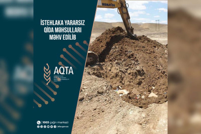 “Siren Trading” MMC-yə məxsus 2330 kq qida məhsulu utilizasiya olunub