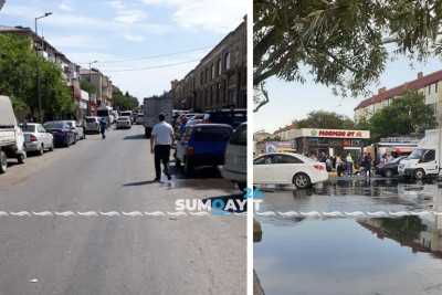 20 Yanvar küçəsində kanalizasiya xəttindəki qəzanın fəsadları aradan qaldırılıb