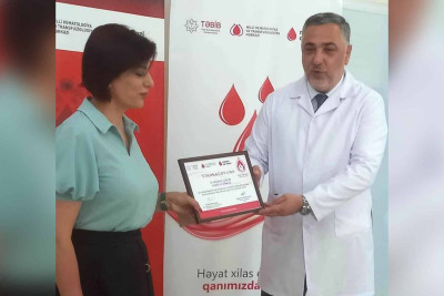 Sumqayıt Tibb Mərkəzi mükafatlandırılıb