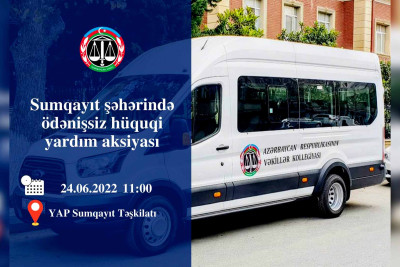 Hüquqi yardıma ehtiyacı olan bəzi sakinlərə ödənişsiz xidmət göstəriləcək