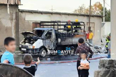 Sumqayıtda “Qazel” qəflətən alışıb