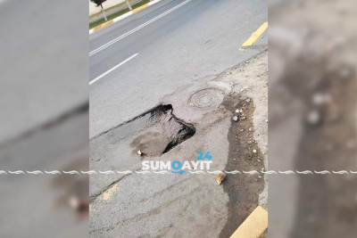 Asfalt örtüyü çatlayıb: bu hal sürücülərə təhlükə yaradır