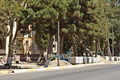 Cəfər Cabbarlı küçəsində piyada səkiləri yenilənir