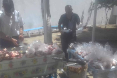 Bayram münasibətilə daha bir qurumda qurbanlıq heyvanlar kəsilib
