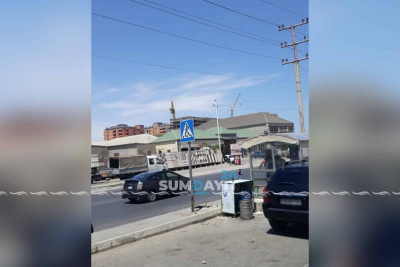Saray qəsəbəsi: mərkəzi küçədə yeni işıqfor qoyulur