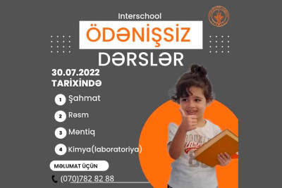 “İnter school”: məktəblilər üçün pulsuz dərslər keçiriləcək