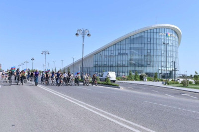 70-dən çox velosipedçi yürüşdə iştirak edib