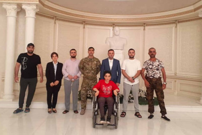 Fiziki məhdudiyyəti olan şəxslər Heydər Əliyev Mərkəzində ekskursiyada olublar
