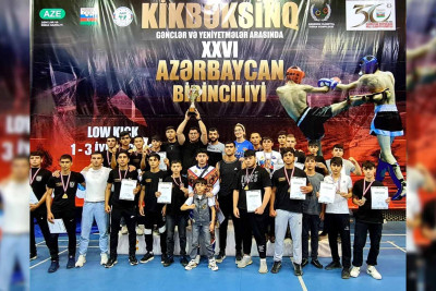 Təmsilçimiz kikboksinq üzrə ölkə birinciliyindən qalib ayrılıb