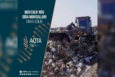 Sumqayıtda 7 tona yaxın müxtəlif növ qida məhsulları məhv edilib