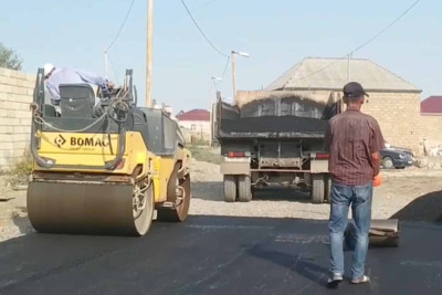 “Yaşıl dərə” yaşayış massivində abadlıq işləri görülür
