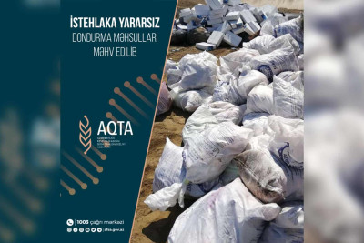 Sumqayıt poliqonunda 3 tona yaxın dondurma məhsulları məhv edilib