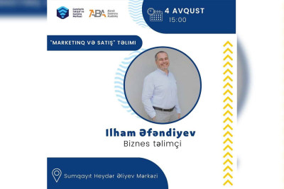 Tanınmış təlimçi tərəfindən ”Marketinq və Satış" üzrə görüş keçiriləcək