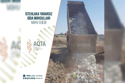 Poliqonda 9 tona yaxın süd məhsulları utilizasiya edilib
