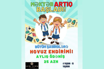 Məktəblilər üzgüçülük kurslarından endirimlə istifadə edə bilərlər