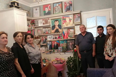 Mədəniyyət işçiləri şəhid Vüsal Allahverdiyevin ailəsi ilə görüşüblər