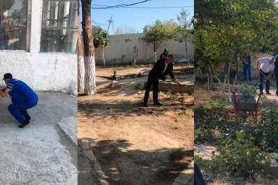 2 saylı nasos stansiyasının ərazisində təmizlik işləri aparılıb