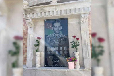 Sumqayıtda şəhid Ramil Quliyevin xatirəsi əbədiləşdirilib