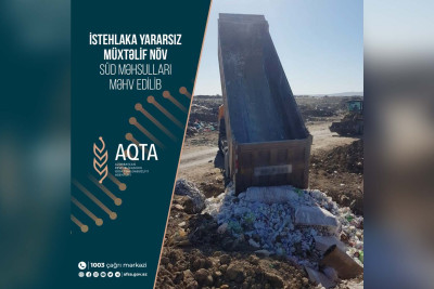 66 adda müxtəlif növ süd məhsulları utilizasiya olunub