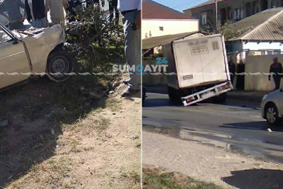Çörəkdaşıyan maşının iştirakı ilə qəza baş verib