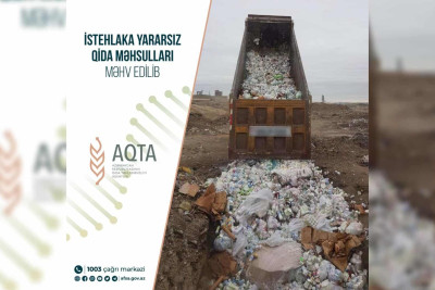 Sumqayıtda 9 tondan çox süd məhsulları utilizasiya olunub