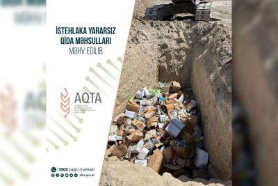 Sumqayıtda 5 tondan çox qida məhsulları utilizasiya edilib
