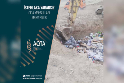 Sumqayıt poliqonunda 2 tondan çox məhsul məhv edilib