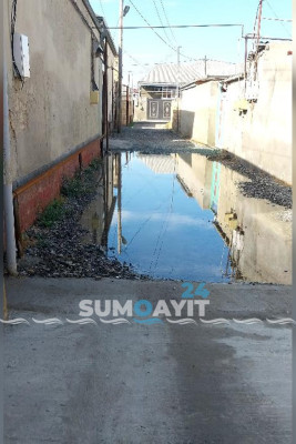49-cu məhəllədə kanalizasiya xətti tutulub