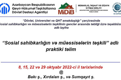 Gənclər üçün keçiriləcək praktiki təlimə qeydiyyatın vaxtı uzadılıb