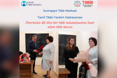 46 ilini bir xəstəxanaya həsr edən tibb bacısı təltif olunub