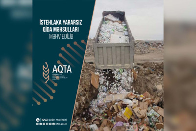 11 tondan çox istifadəyə yararsız süd məhsulları utilizasiya olunub
