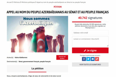 Cəmi iki həftəyə 40.000 imza! Fransa Senatının sanksiyalarına qarşı bir olmalıyıq!