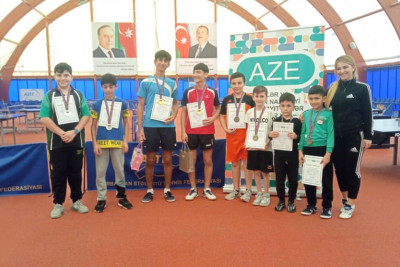 Stolüstü tennis üzrə şəhər birinciliyinin qalibləri müəyyənləşiblər