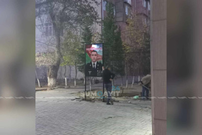 Şəhid Rahib Babayevin xatirə plakatının oğurlanması barədə - RƏSMİ AÇIQLAMA
