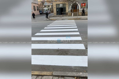 Sumqayıt: daha bir küçəyə “zebra” çəkildi