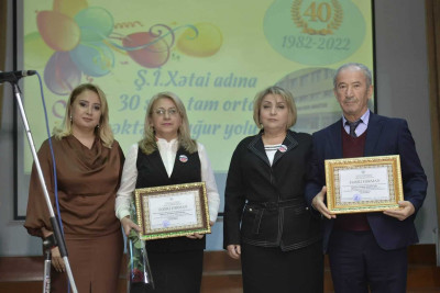 30 nömrəli tam orta məktəbin 40 illik yubileyi qeyd olunub