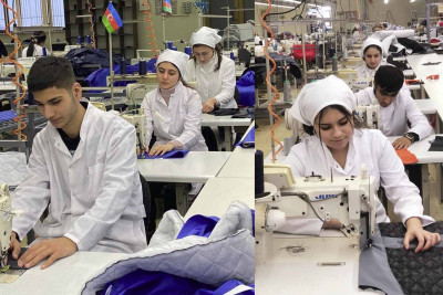 Peşə Təhsil Mərkəzinin tələbələri tikiş fabrikində təlim keçirlər