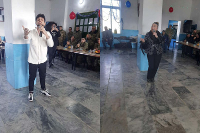 Hərbi hissədə bayram şənliyi təşkil olunub