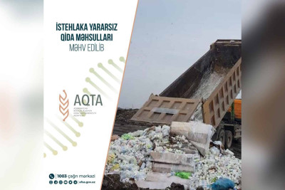 İstehlaka yararsız süd məhsulları məhv edilib