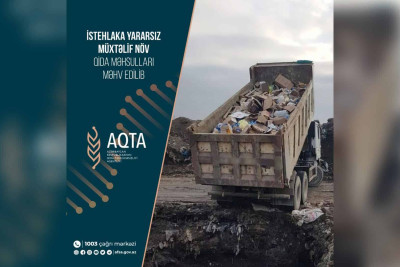 Sumqayıt poliqonunda 10 tona yaxın məhsul məhv edilib