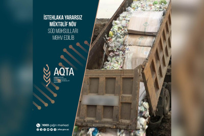 İstehlaka yararsız tonlarla süd məhsulu utilizasiya olunub