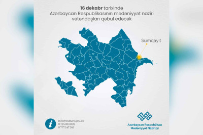 Mədəniyyət naziri Sumqayıtda vətəndaşlarla görüşəcək