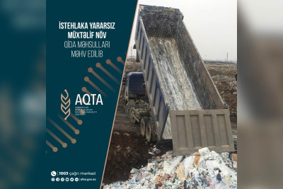 Poliqonda 68 tondan çox məhsul utilizasiya olunub