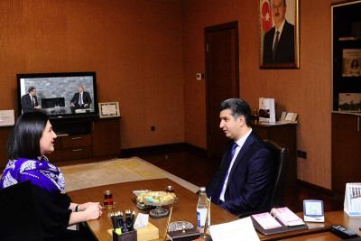 Naftalanın icra başçısı şəhid Cəbrayıl Dövlətzadənin anasını qəbul edib